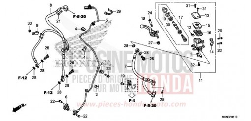 HAUPTBREMSZYLINDER, VORNE ZYLINDER CB650RAK de 2019